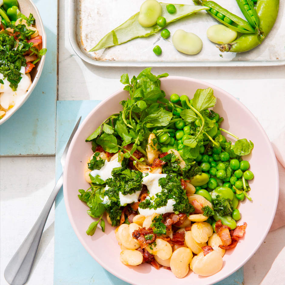 Peas, Beans + Bacon