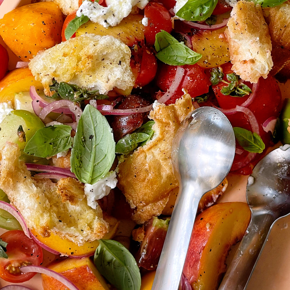 Peach Panzanella